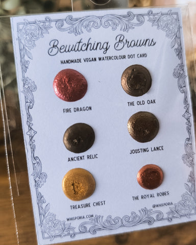 Bewitching Browns - Watercolour Dot Card Set (Vegan)