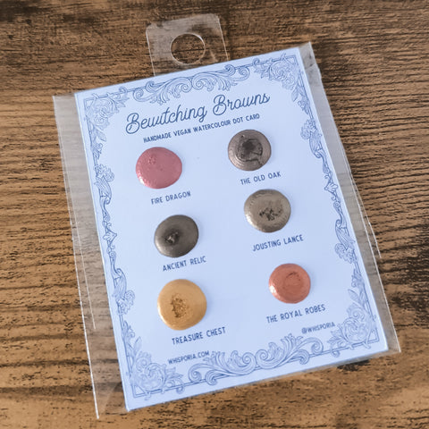Bewitching Browns - Watercolour Dot Card Set (Vegan)