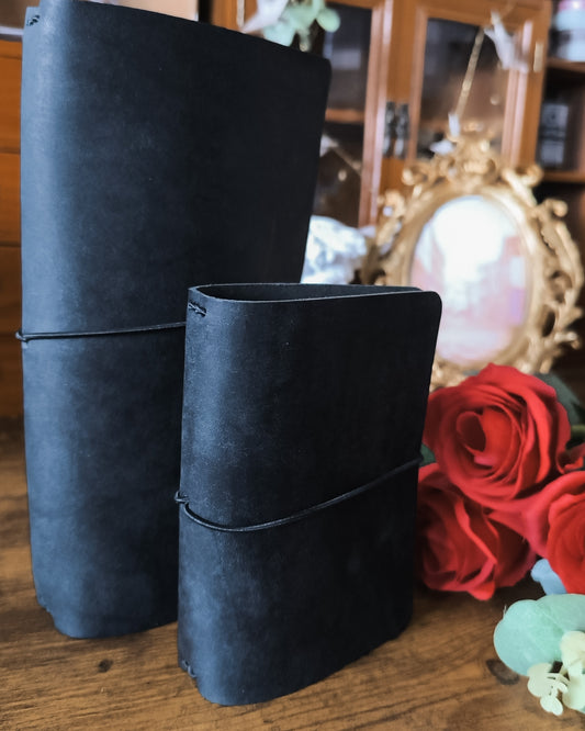 Obsidian Passport Leather Journal Cover