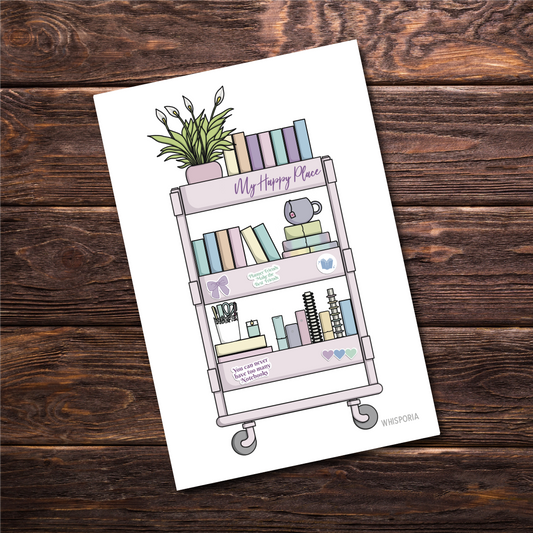 Planner Cart A6 Print and Journaling Card