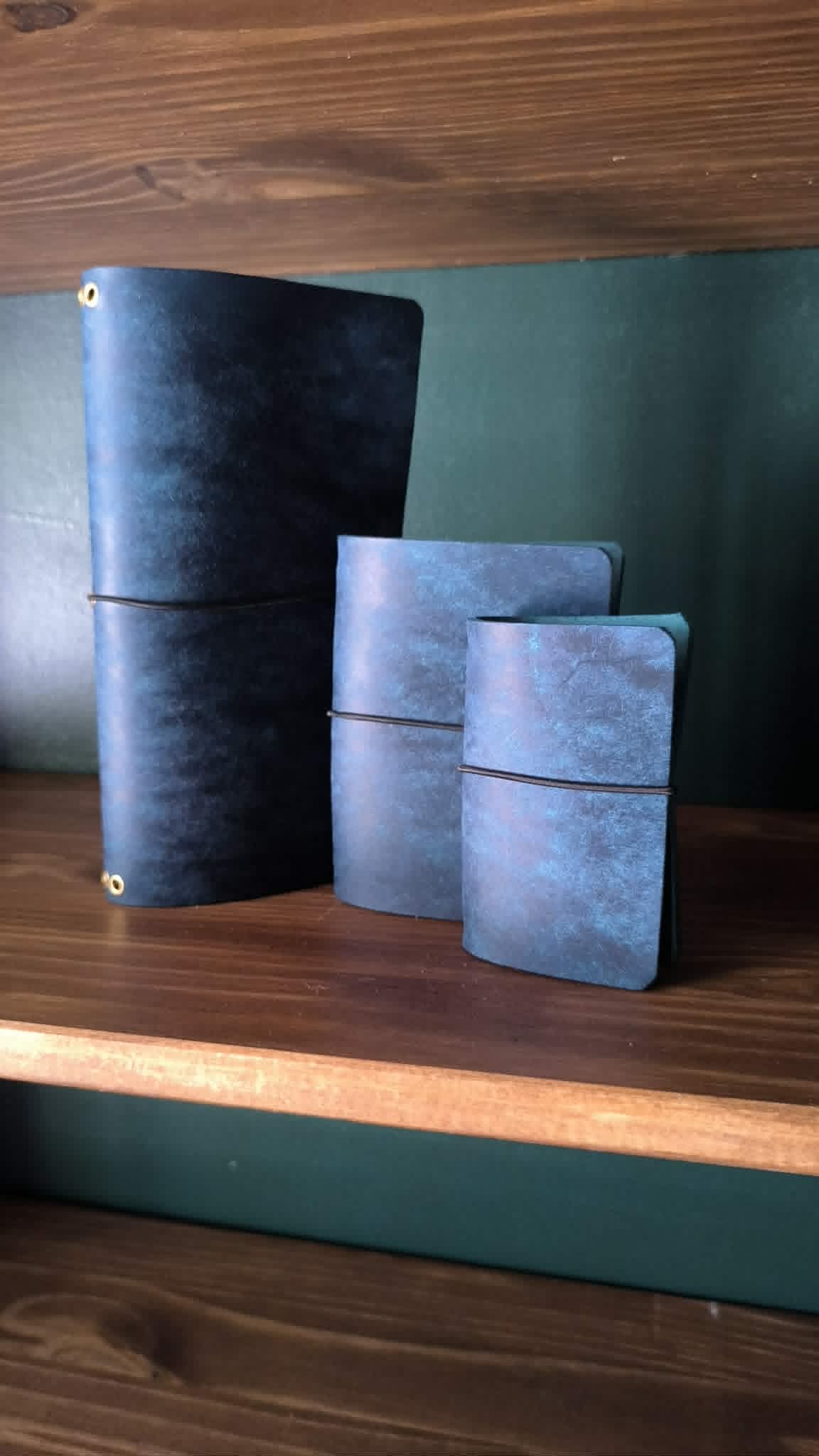 Midnight Card Leather Journal Cover