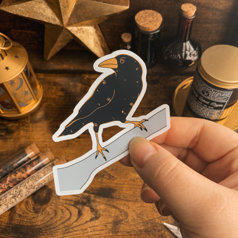 Magical Raven/Crow Vinyl Die Cut Sticker