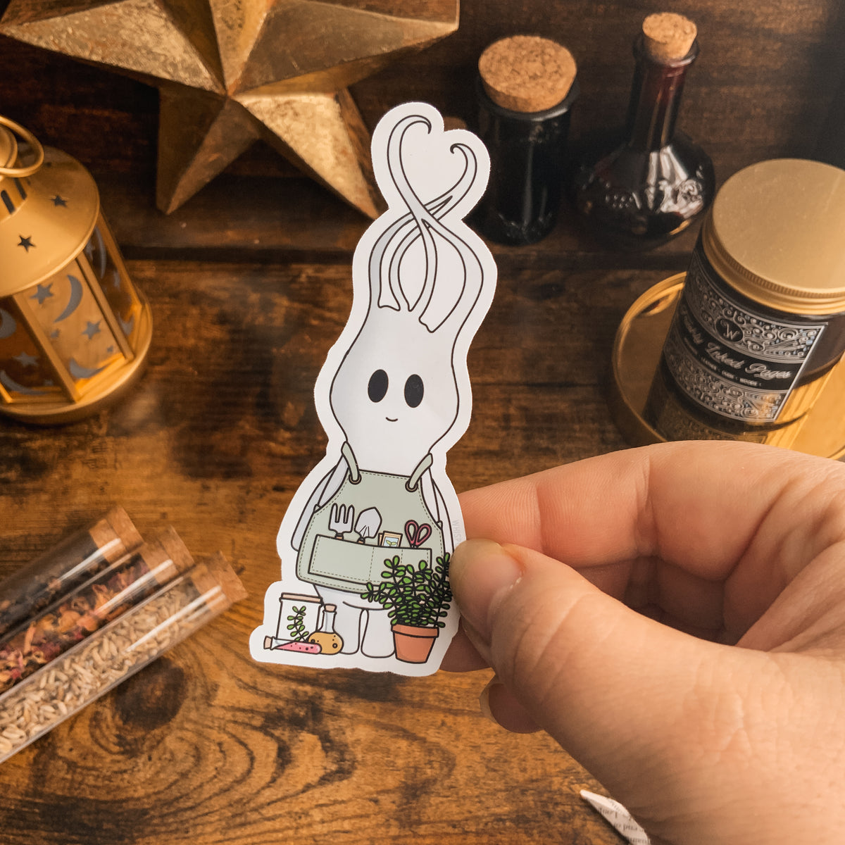 Gardening Herbology Potion Making Witchy Whisp Vinyl Die Cut Sticker