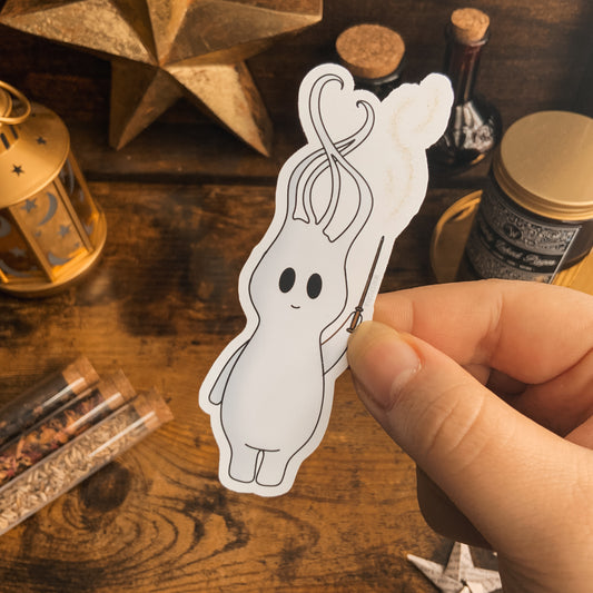 Magical Wand Witchy Whisp Vinyl Die Cut Sticker