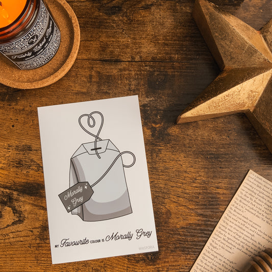 Morally Grey Teabag A6 Print and Journaling Card