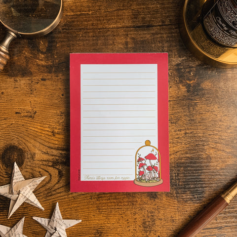 "There's Always Room for Magic" Mushroom Toadstool Dome A6 Notepad (50 sheets)