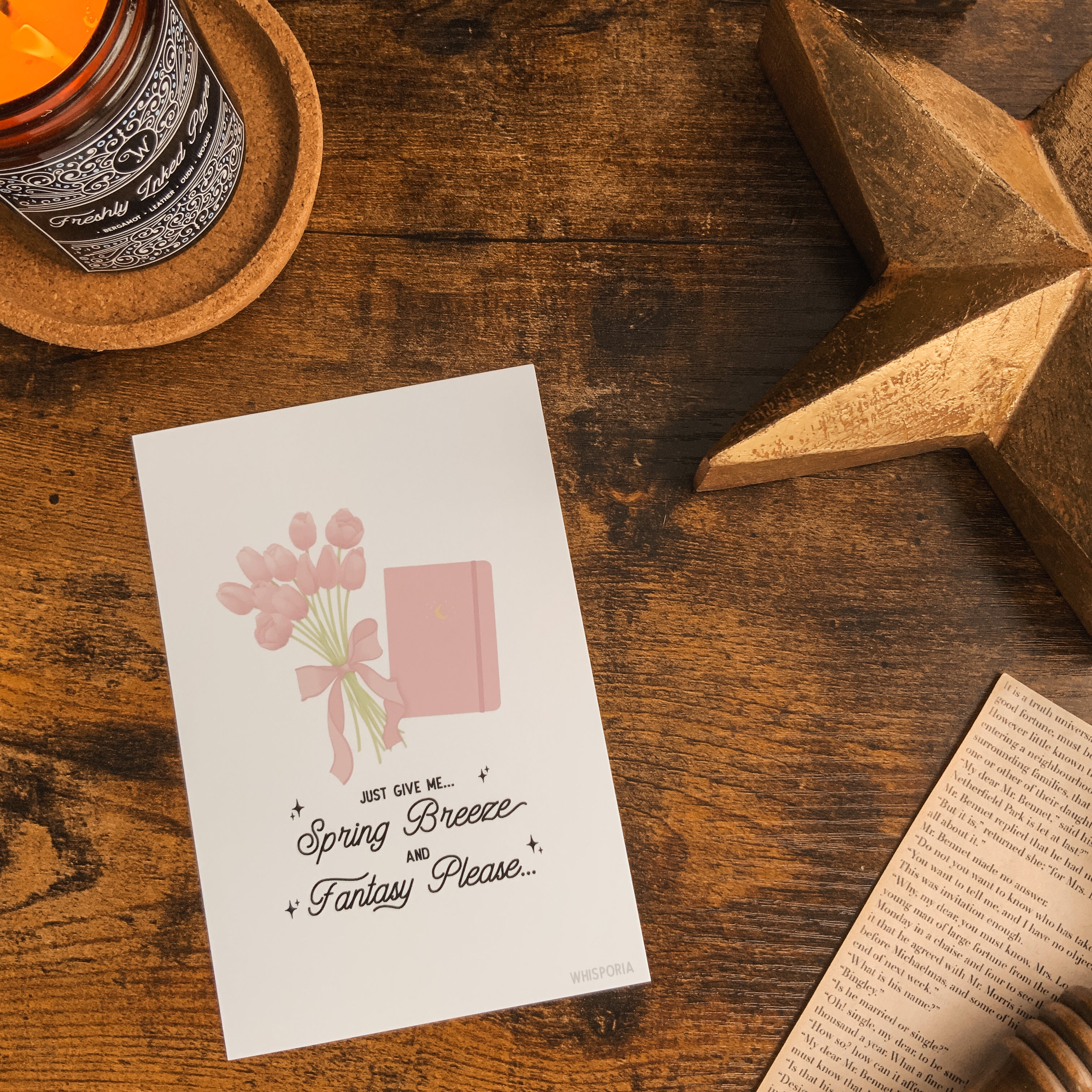 Spring Breeze, Fantasy Please A6 Art Print and Journaling Card – Whisporia