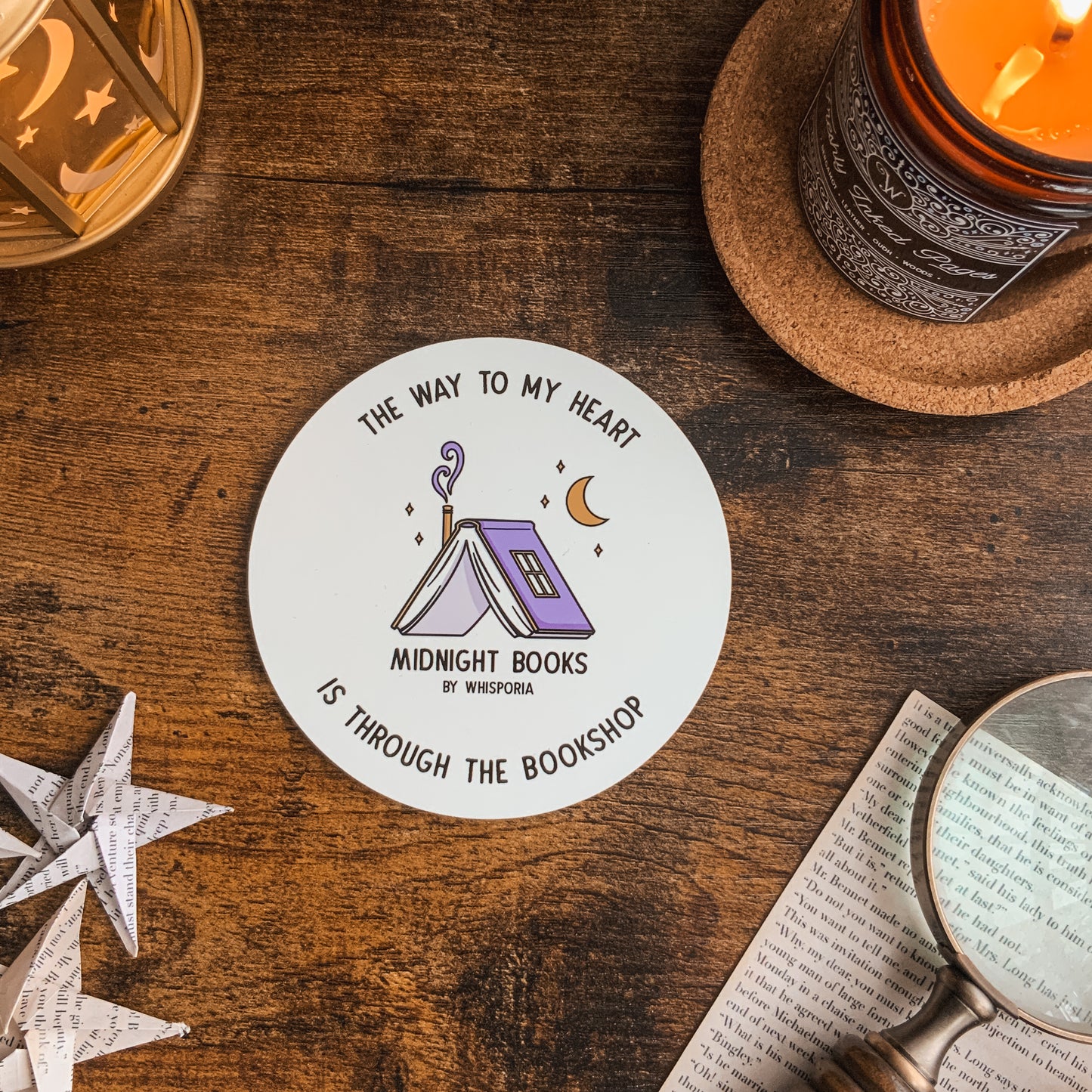 Midnight Books Coaster