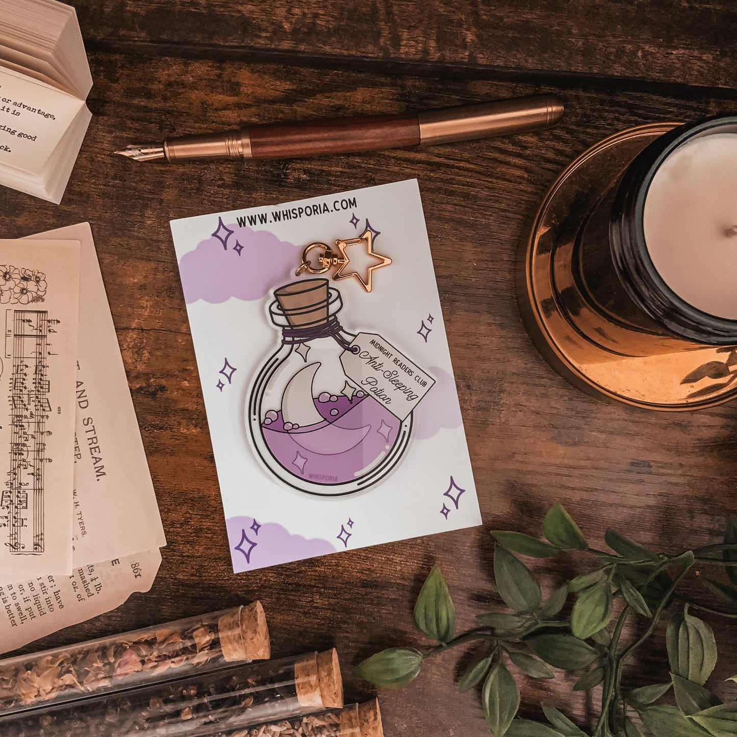 Midnight Readers Potion Clear Acrylic Keyring