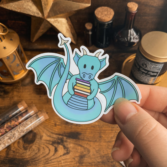 Blue Book Dragon Vinyl Die Cut Sticker