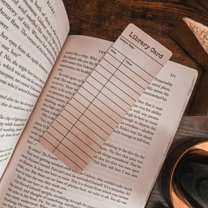 Library Card Bookmark