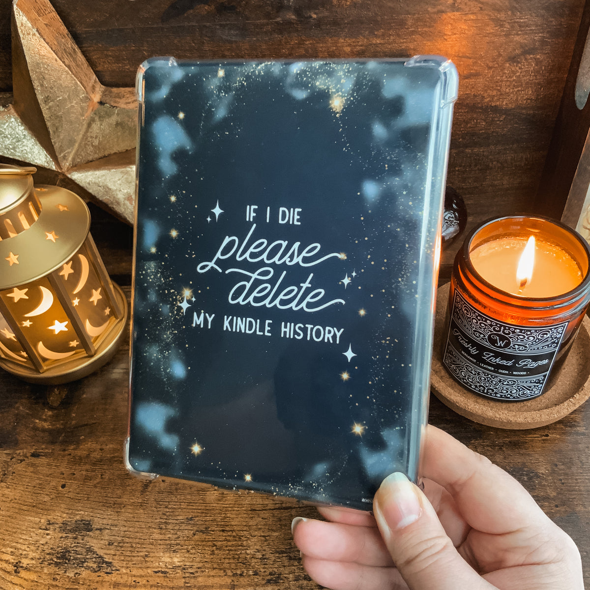 "If I Die Please Delete My Kindle History" Kindle Paperwhite Vinyl Insert