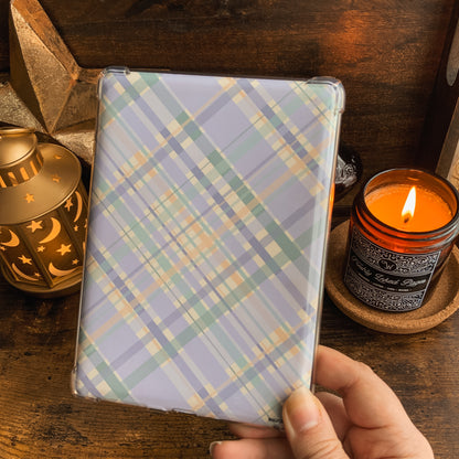 Lavender Fields Plaid Kindle Paperwhite Vinyl Insert