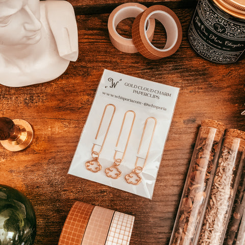 Gold Cloud Charm Paperclips
