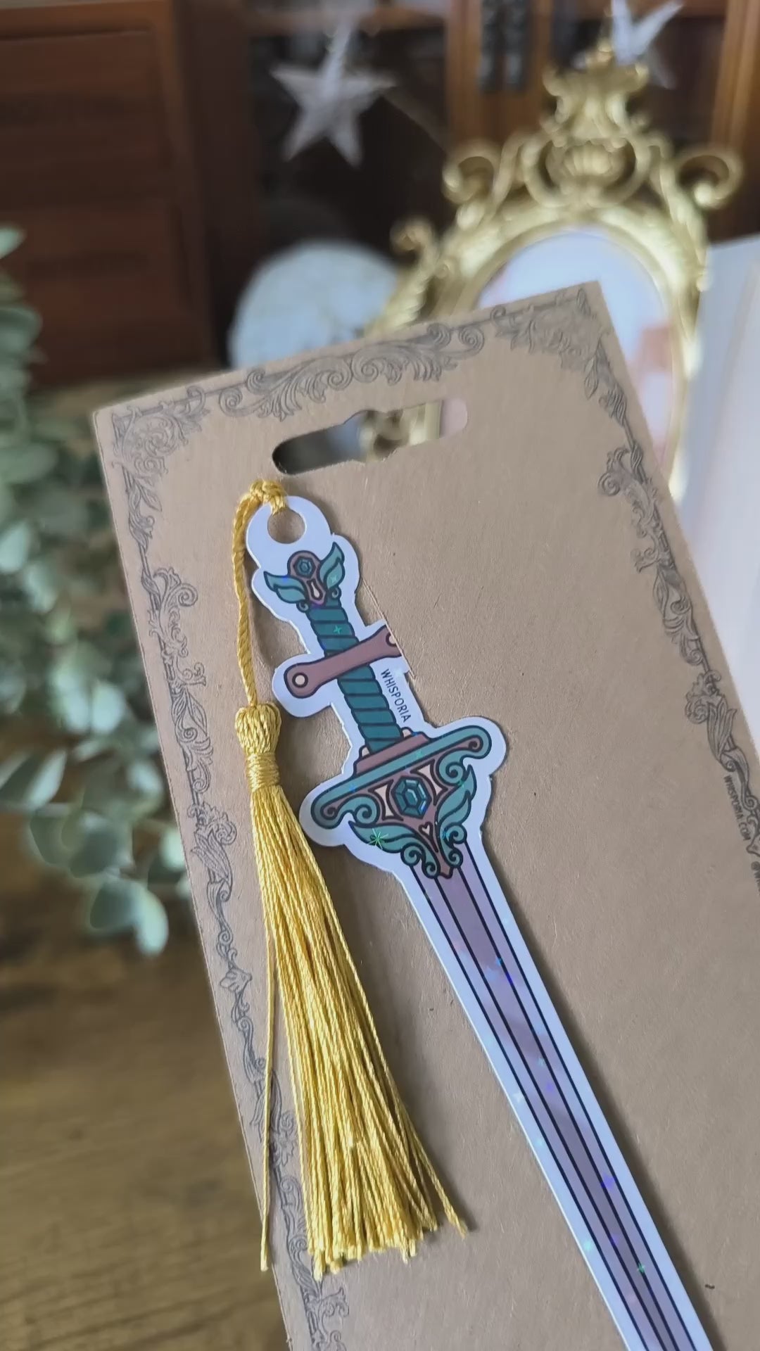 Forest Sword Holo Sparkle Bookmark