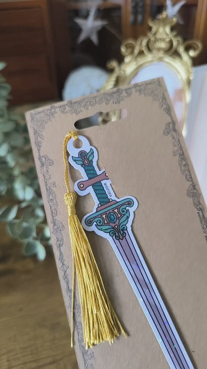Forest Sword Holo Sparkle Bookmark