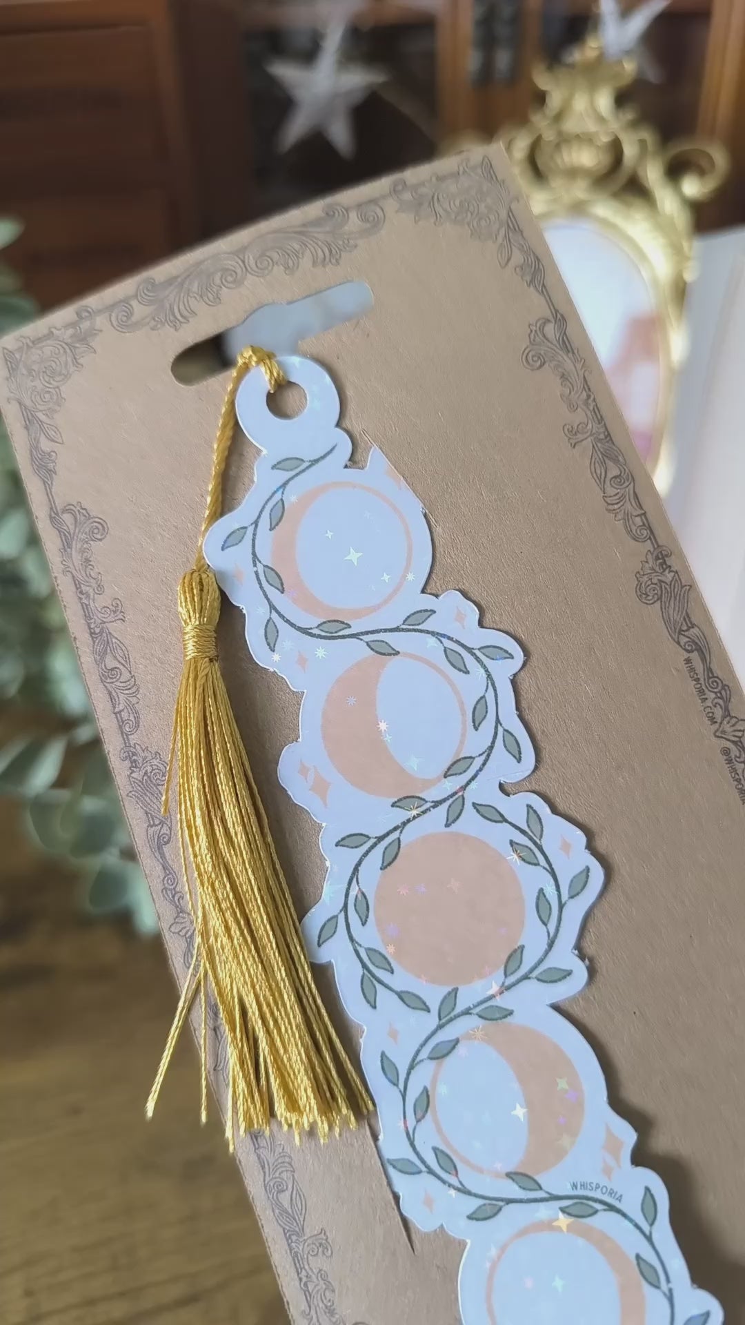 Moon Phases & Vines Holo Sparkle Bookmark