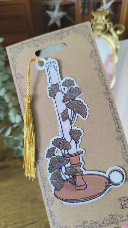 Ginkgo Biloba Candle Holo Sparkle Bookmark