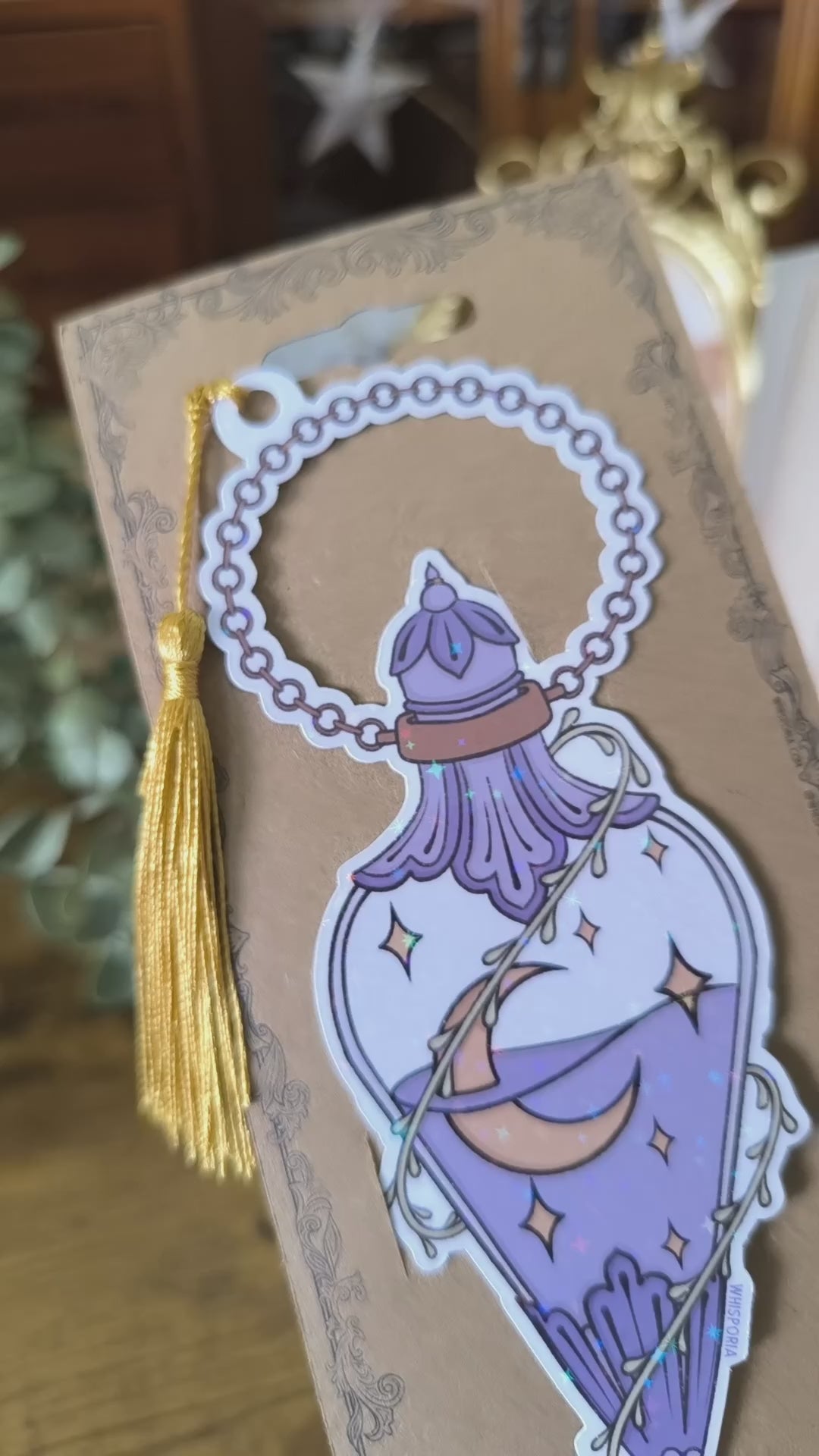 Moon Glow Potion Bottle Holo Sparkle Bookmark