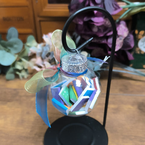 Book-Filled Bauble - Rainbow
