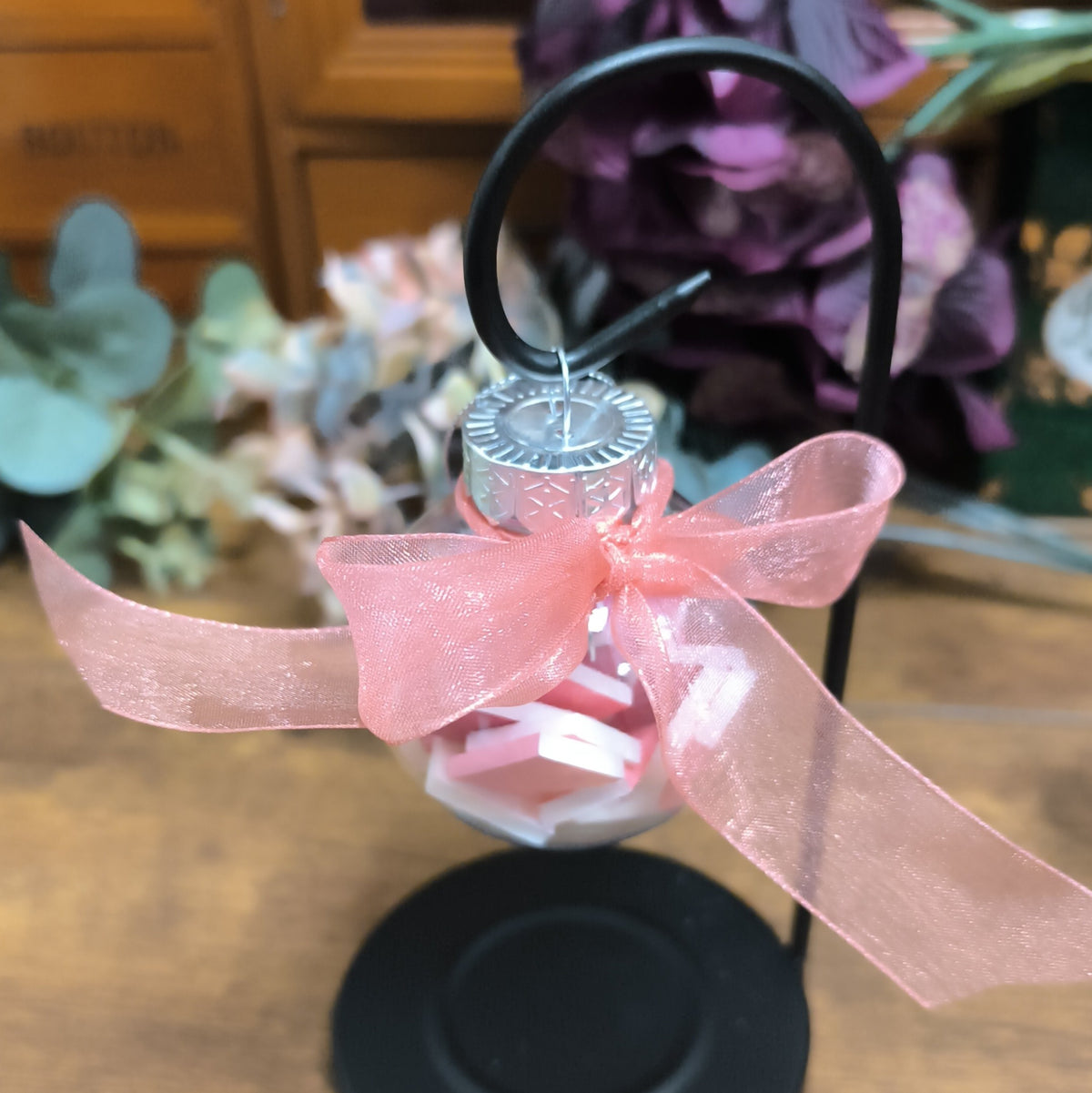 Book-Filled Bauble - Pinks