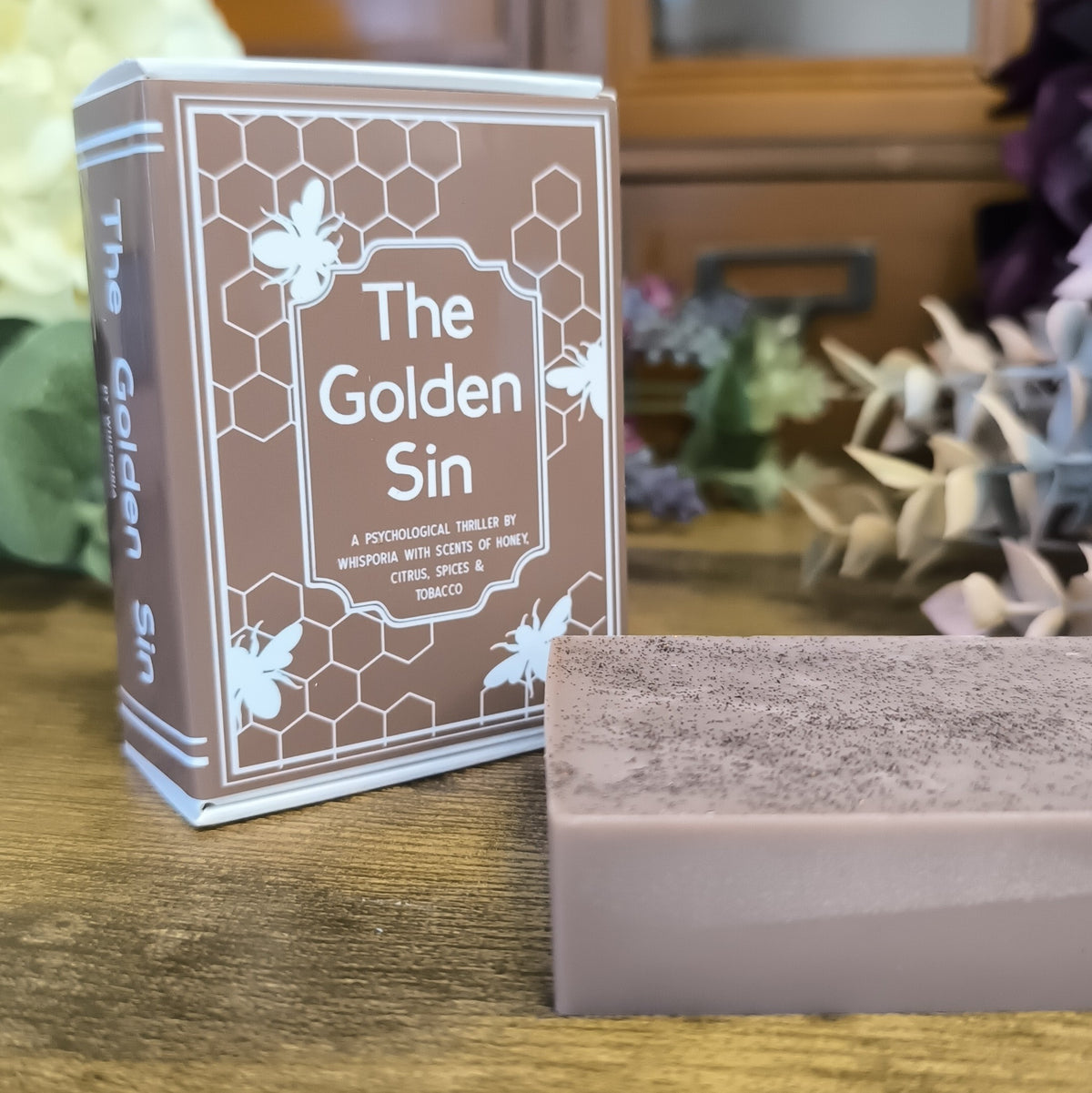 The Golden Sin - Dark Honey & Smoke Soy Book Wax Melt