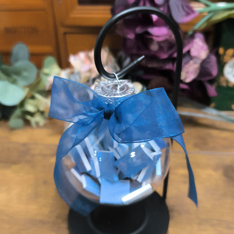 Book-Filled Bauble - Blues