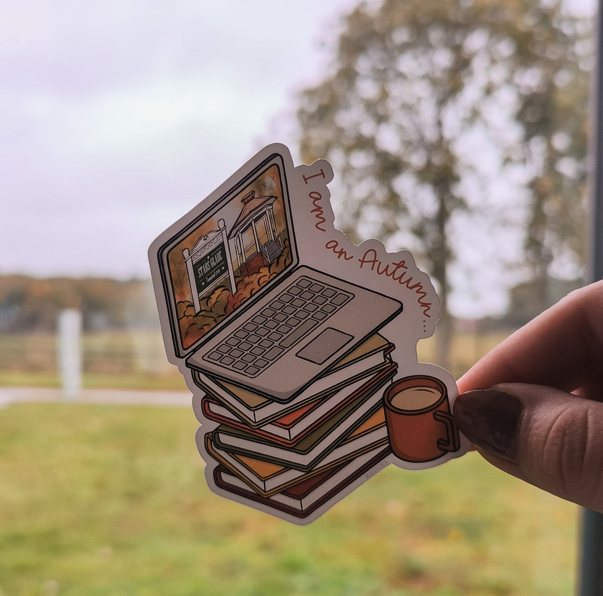 I Am An Autumn Cosy Laptop Vinyl Die Cut Sticker