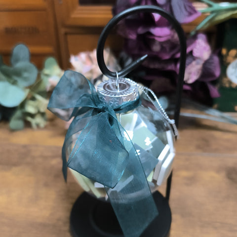 Book-Filled Bauble - Greens