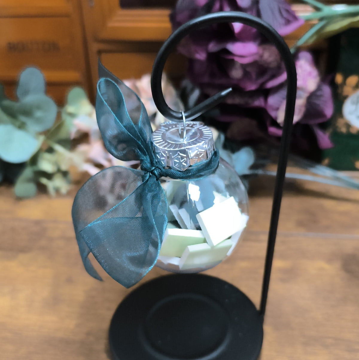 Book-Filled Bauble - Greens