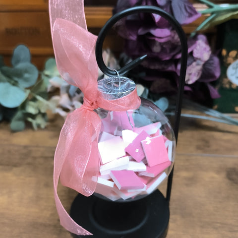Book-Filled Bauble - Pinks