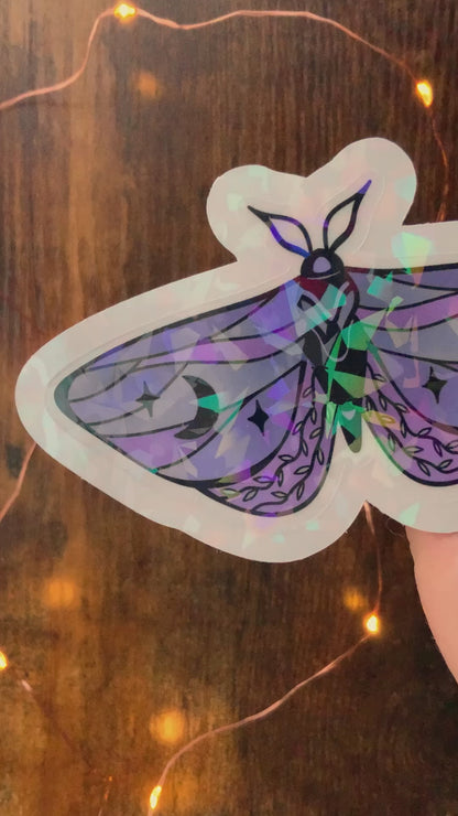 Purple Vine Moth Clear Vinyl with Holo Overlay