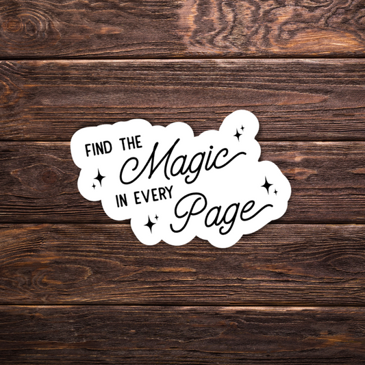 Find the Magic in Every Page Sticker