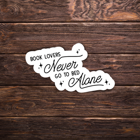 Book Lovers Never go to Bed Alone Sticker