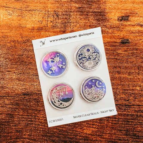 Night Sky Clear Wax Seal Set Silver