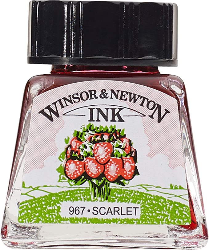 Scarlet Winsor & Newton 14ml Drawing Ink