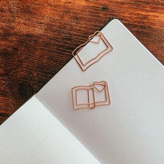 Rose Gold Book Paperclips