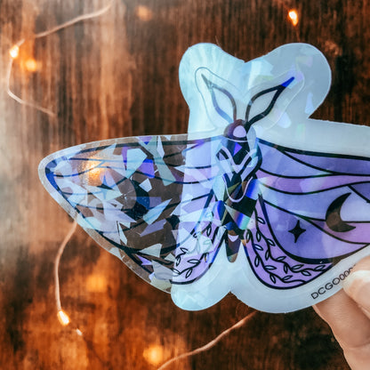 Purple Vine Moth Clear Vinyl with Holo Overlay