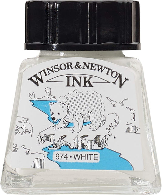 White Winsor & Newton 14ml Drawing Ink