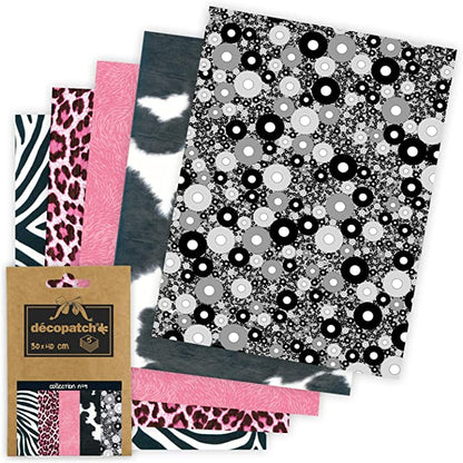 Decopatch no.9 (Pink & Black Animal Print)