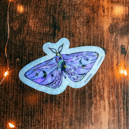 Purple Vine Moth Clear Vinyl with Holo Overlay