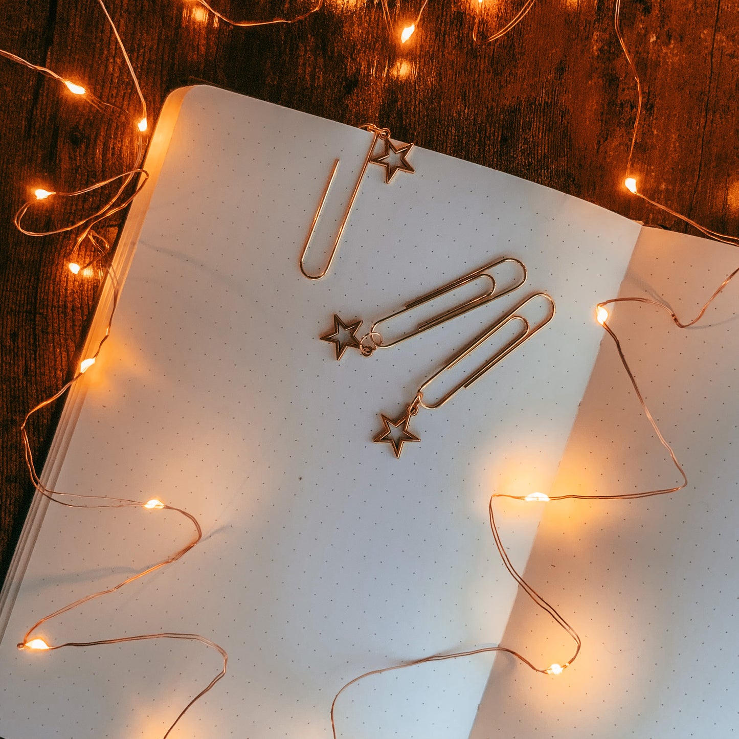 Gold Star Charm Paperclips