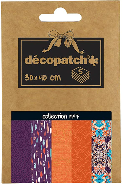 Decopatch no.7 (Purple Orange Feathers)