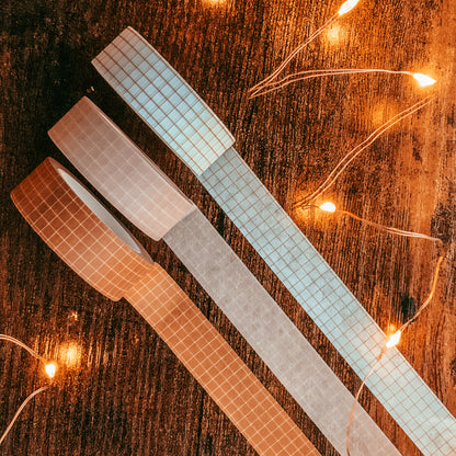 Flat White Grid Washi