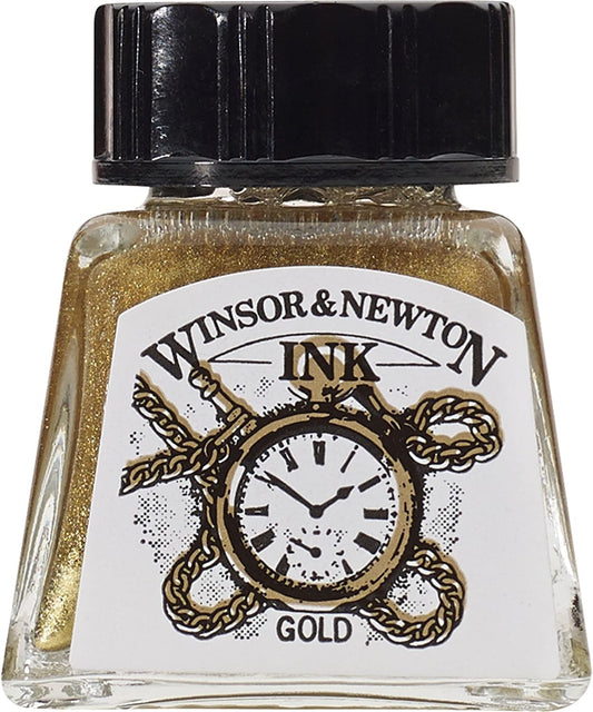 Gold Metallic Bronze Winsor & Newton 14ml Drawing Ink